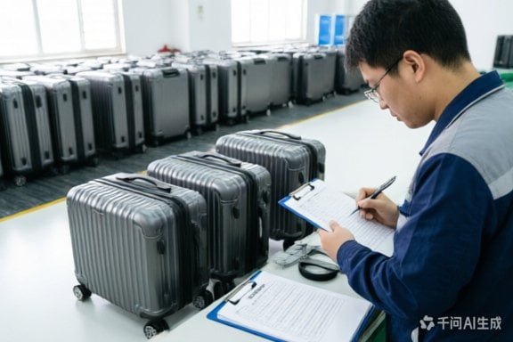 Sample luggage testing results documenting durability