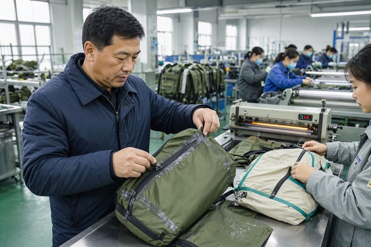 factory issues in waterproof bag production