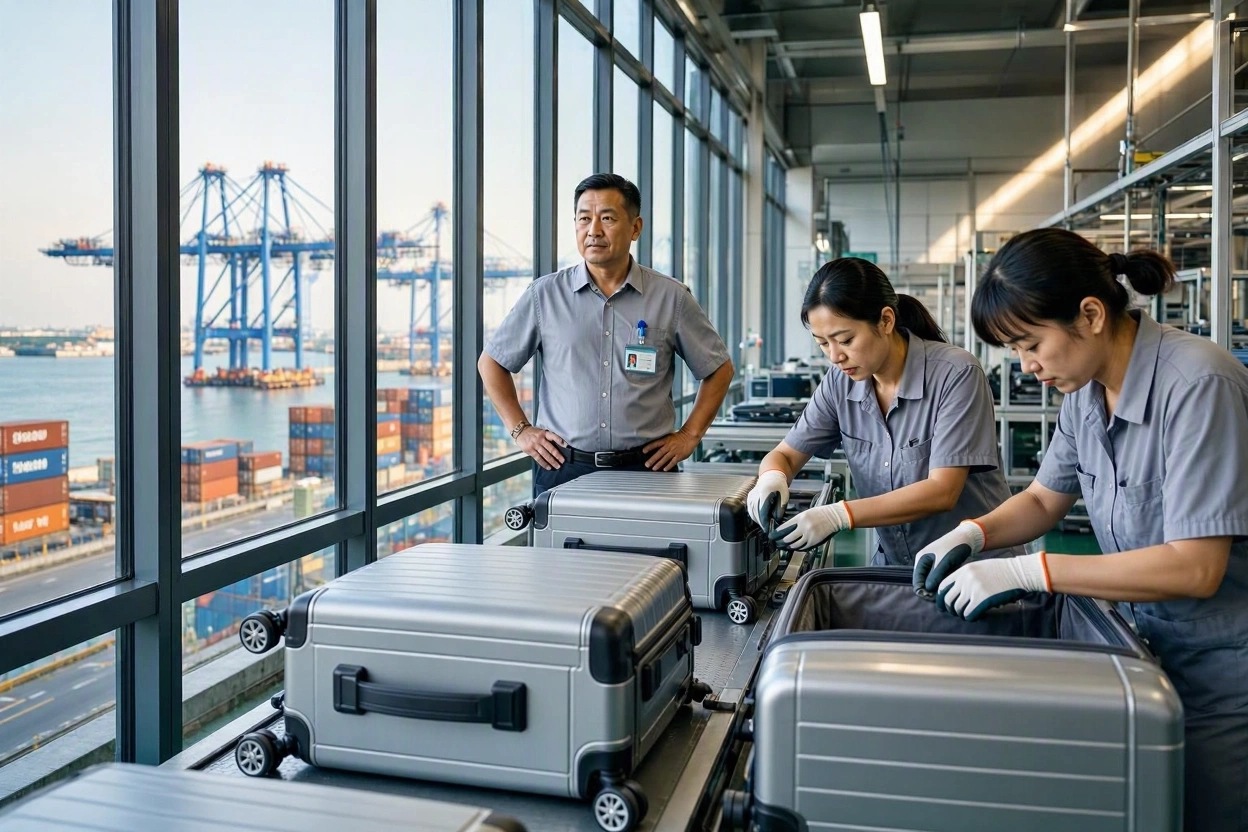 Sourcing luggage near Shanghai Port